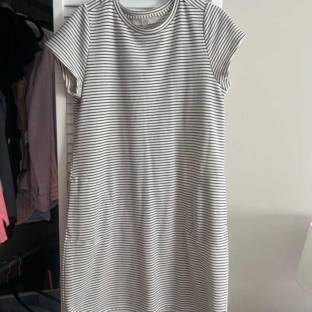 Striped Black and White TShirt Dress